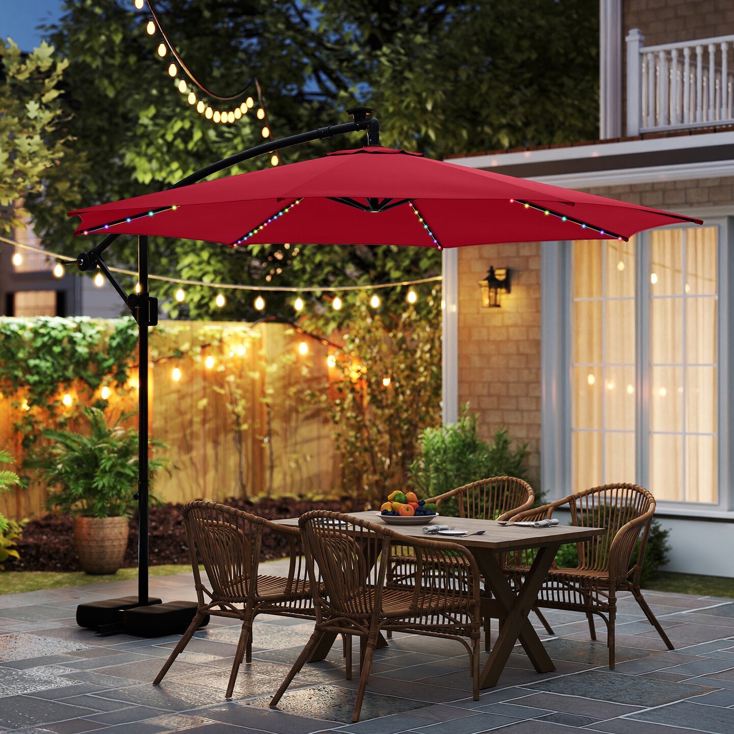 best offset patio umbrella Jentafix 10x13 FT Umbrella, Large Cantilever Rectangular Double Top Heavy Duty Umbrellas with 360 Rotation, Outdoor shade for Garden Deck Pool Patio, Beige : Patio, Lawn & Garden 10 ft Umbrella Height Top 5 Best Cantilever Patio