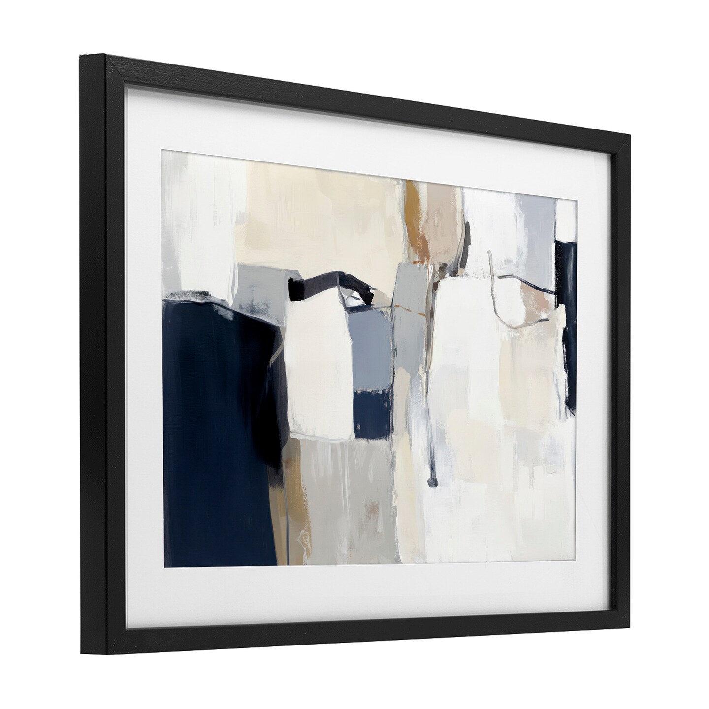 Stupell Industries Neutral Tapestry Abstraction Framed Print Under Glass, design by Irena Orlov