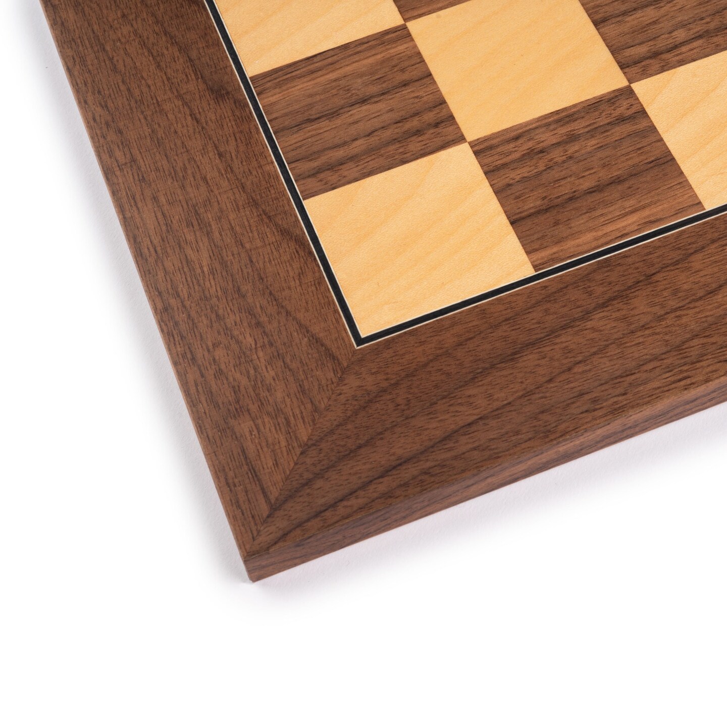 WE Games Deluxe Walnut Wood Chessboard with Storage Box – Handmade in Spain, 20 in.