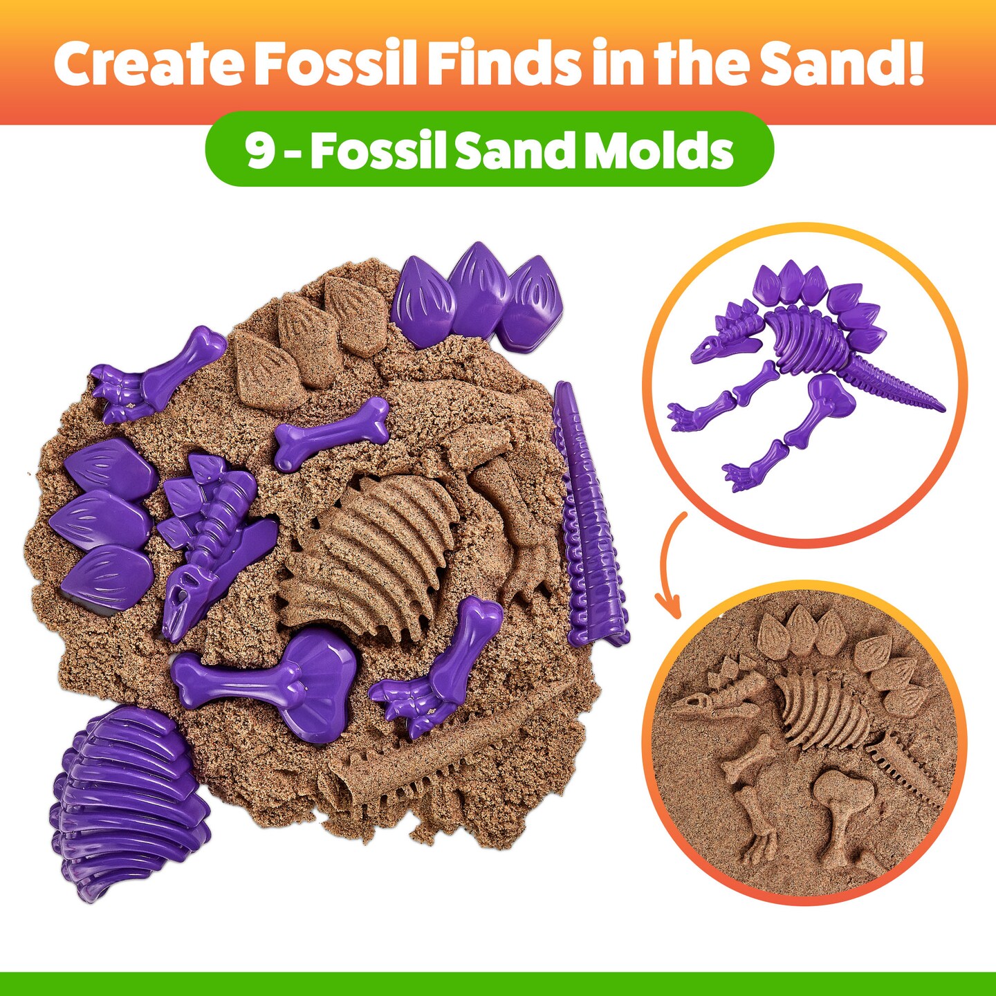 USA Toyz Dinosaur Sand Molds Beach Toys for Kids- 23pk