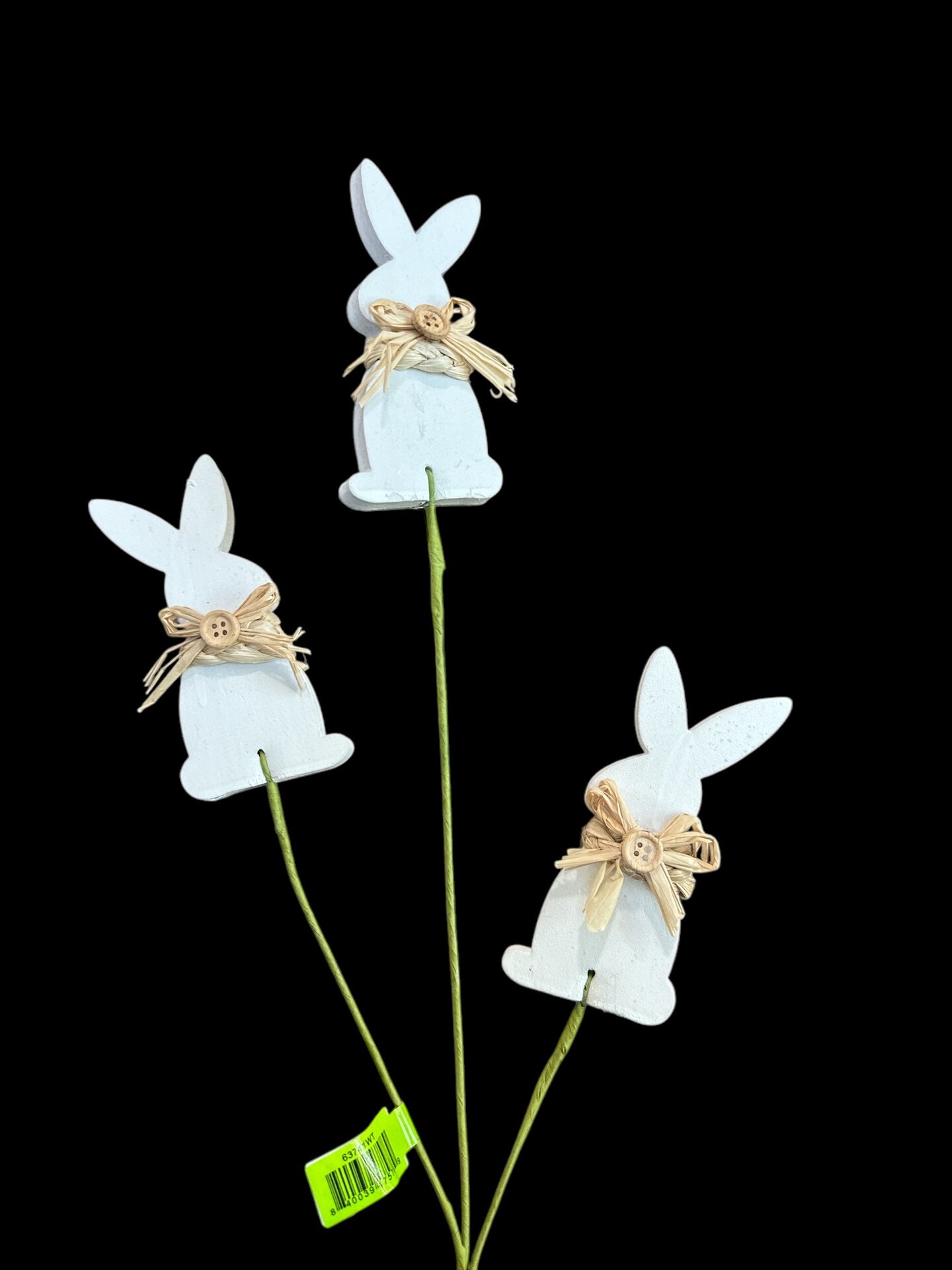 26'' White & Natural Foam Bunny Spray - Rustic Easter Floral Accent-63741WT