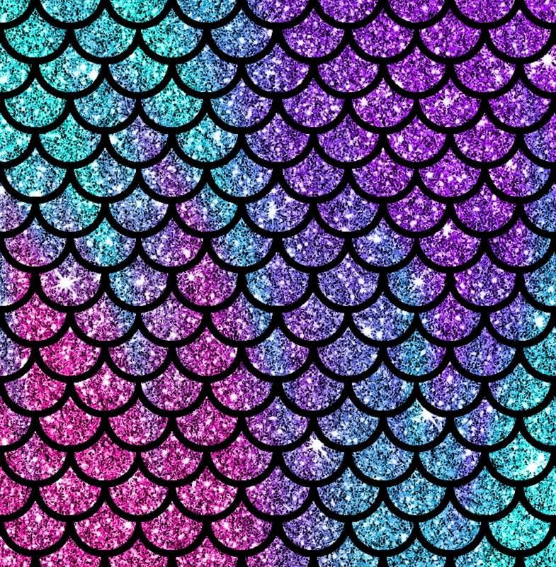 Memaid Scales Edible Icing Image Cake topper for 1/4 sheet cake or larger