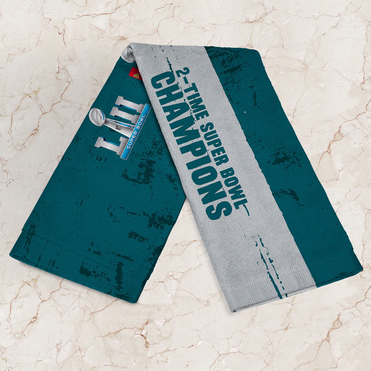 NFL Philadelphia Eagles 2025 Super Bowl LIX Multi Champ Conquerors Fan Towel 2 Pack 16X25 Inches