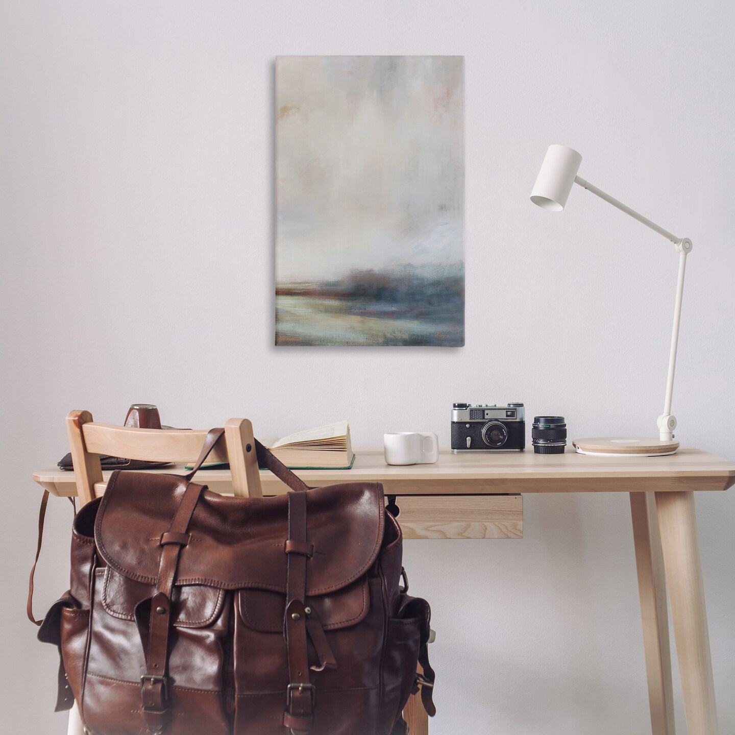 Stupell Industries Misty Grey Landscape Canvas Wall Art Design by Simon Addyman