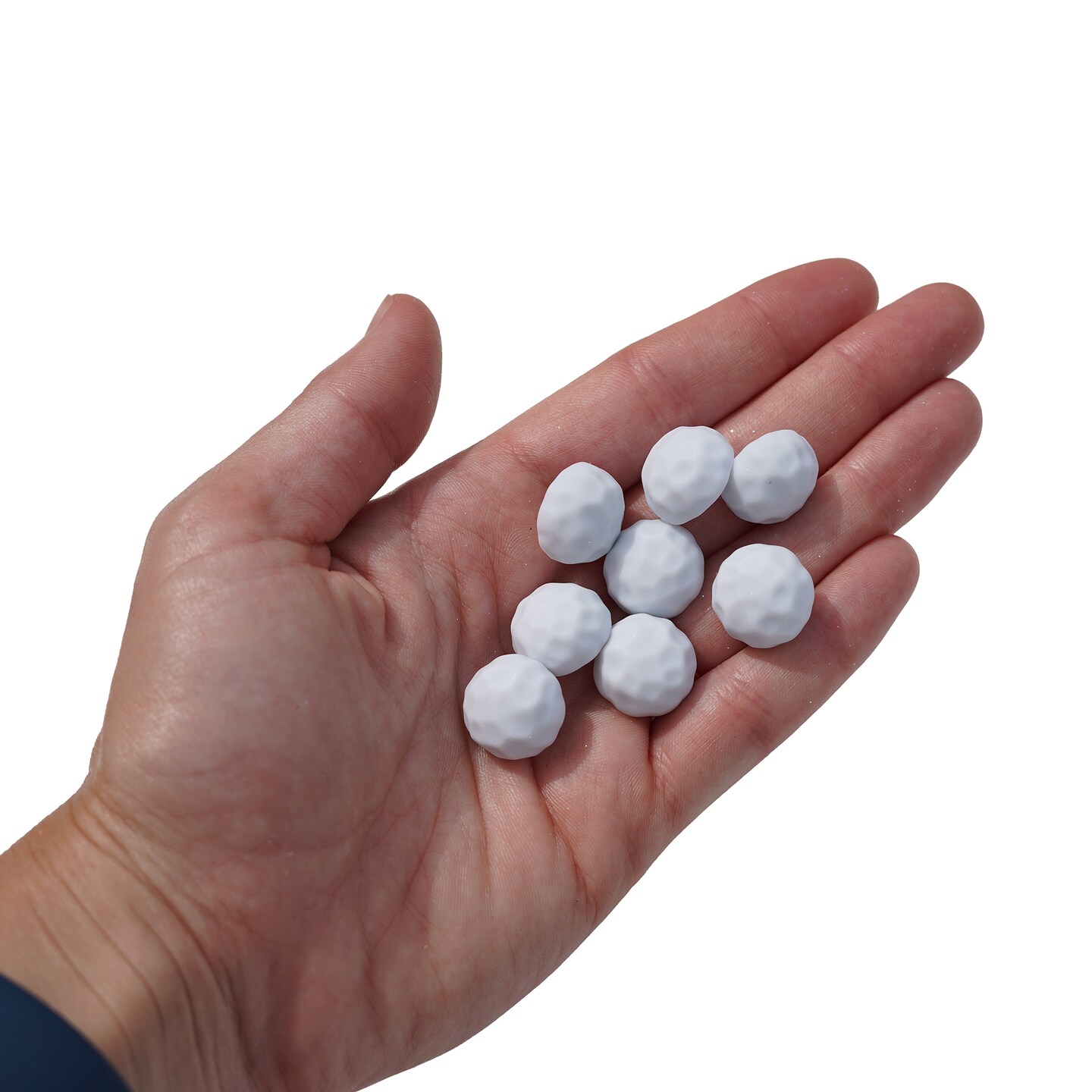 Winter Crafting Buttons Set, 100-Pack Snowman, Snowball and Snowflake Designs, White and Blue Holiday Decorative Buttons for Sewing and DIY Projects