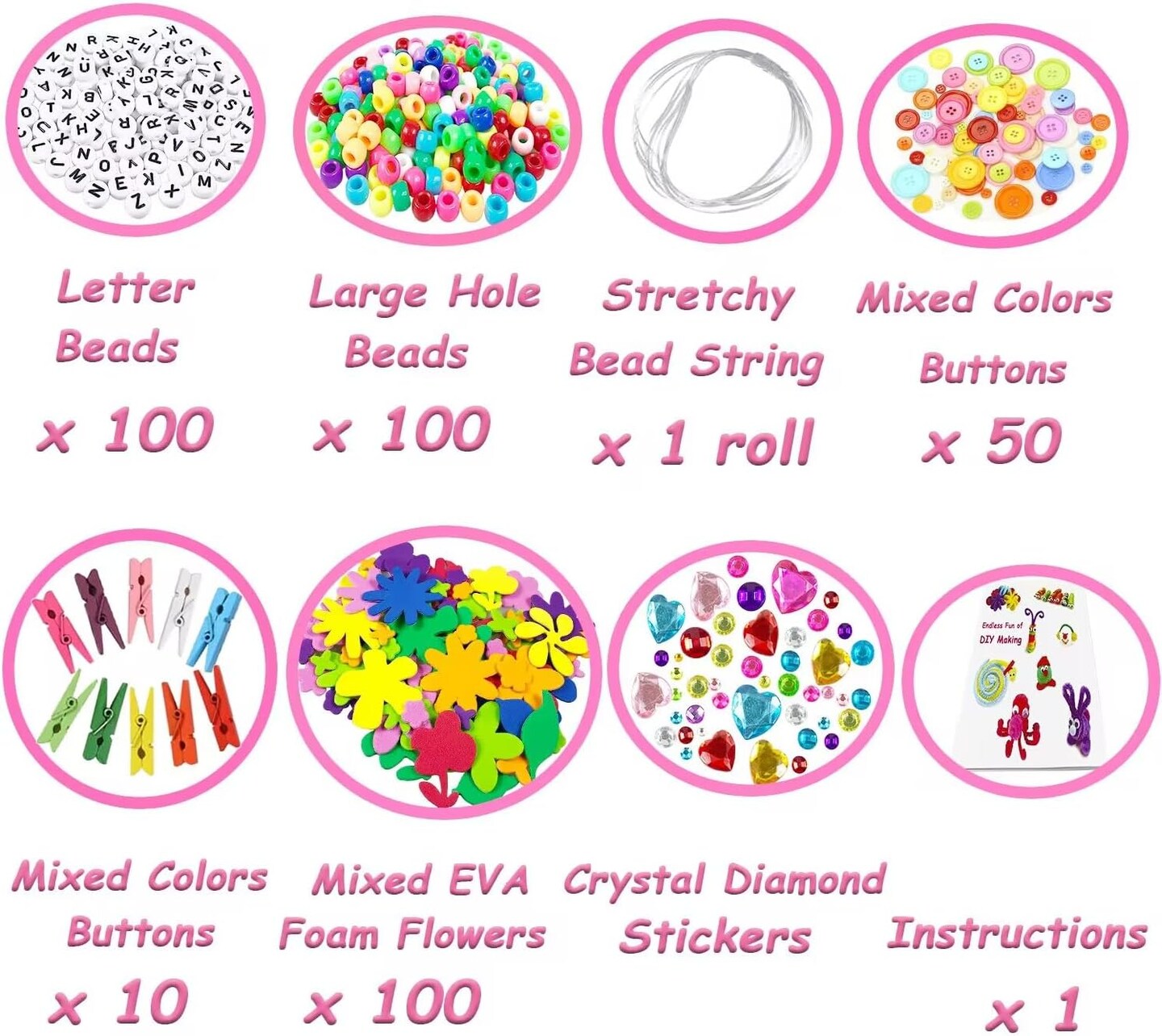 Arts and Crafts Supplies for Kids DIY Craft Kits Art Supplies Materials Kids Crafts Set with Pipe Cleaners Craft Box Preschool Homeschool Toys Gift for Kids Boys and Girls Age 4 5 6 7 8