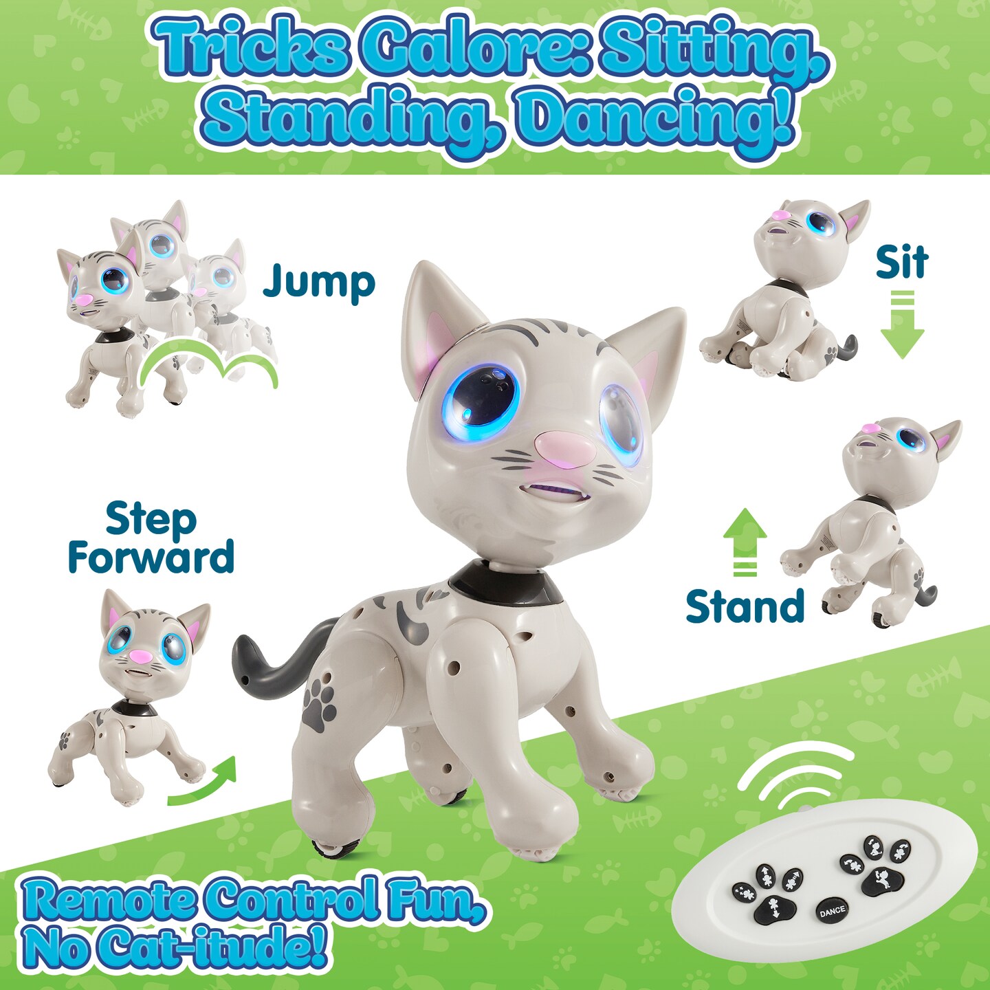 Power Your Fun Robo Pets Robot Cat - Gray