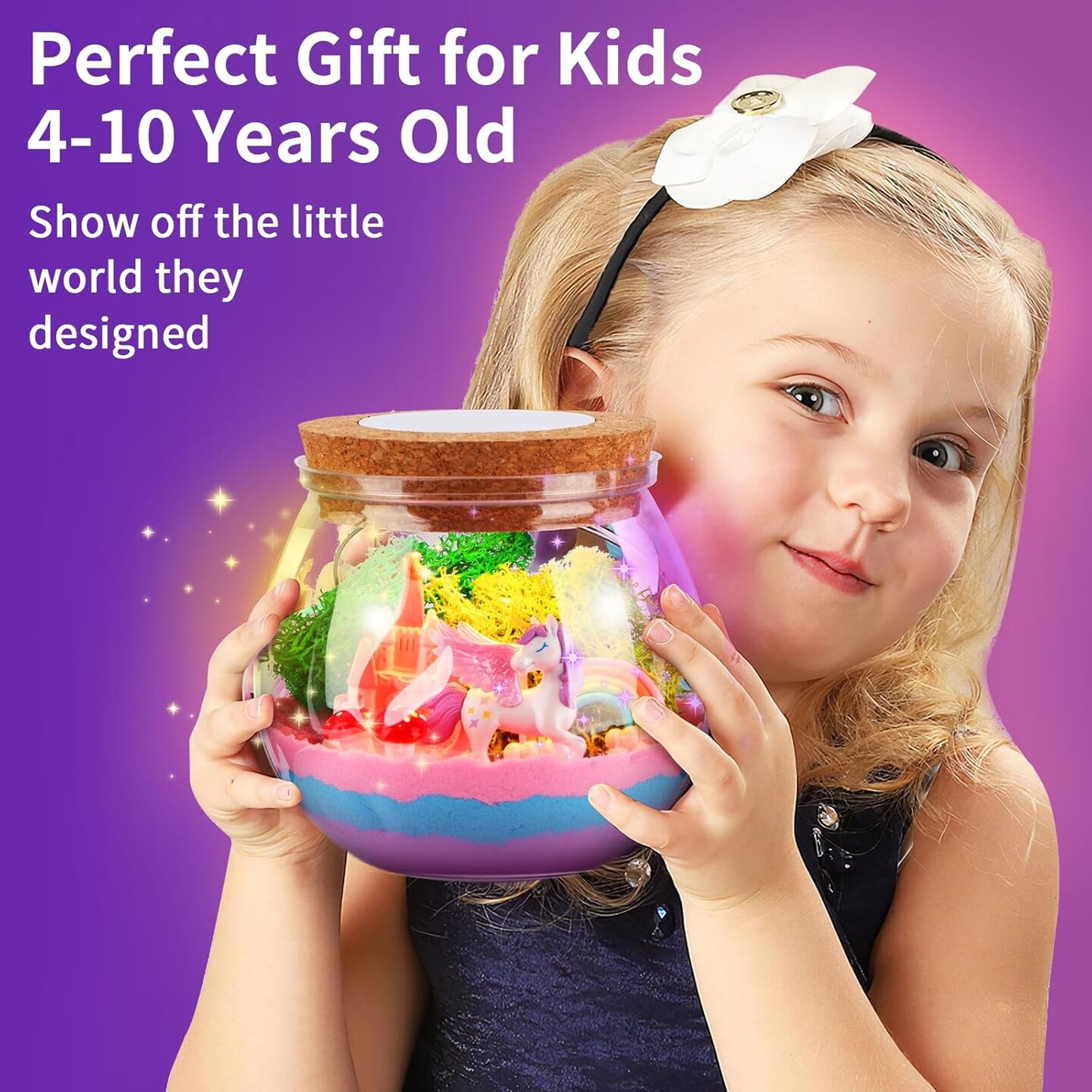 Unicorn Gifts for Girls 4-12 Years Old, Unicorn Crafts Kit for Kids, Light Up Unicorn Decoration with Remote Control - Arts and Crafts for Kids, Birthday Gifts Toys for Girls Age 4 5 6 7 8 9 10 11 12