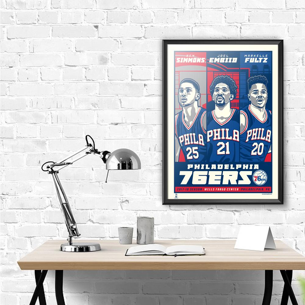 Phenom Gallery Ben Simmons Rookie Philadelphia 76ers 2017-18 Season Serigraph