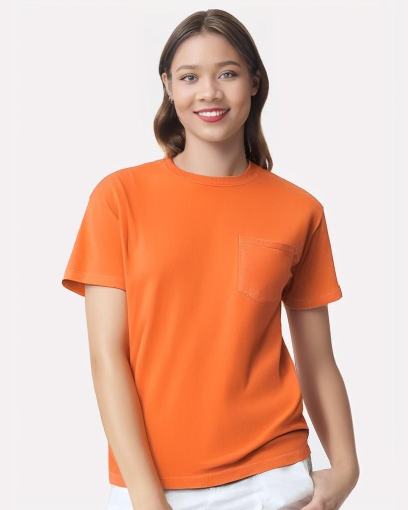 Comfort Colors® Garment-Dyed Heavyweight Crewneck Short Sleeve Pocket T-Shirt