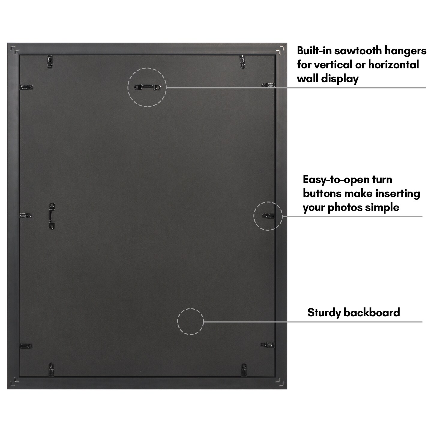 Americanflat 16x20 Picture Frame with Decorative Inner Mat Accent - Use as 11x14 photo frame with the Mat or as 16x20 frame without the Mat - Statement Frame with Polished Plexiglass