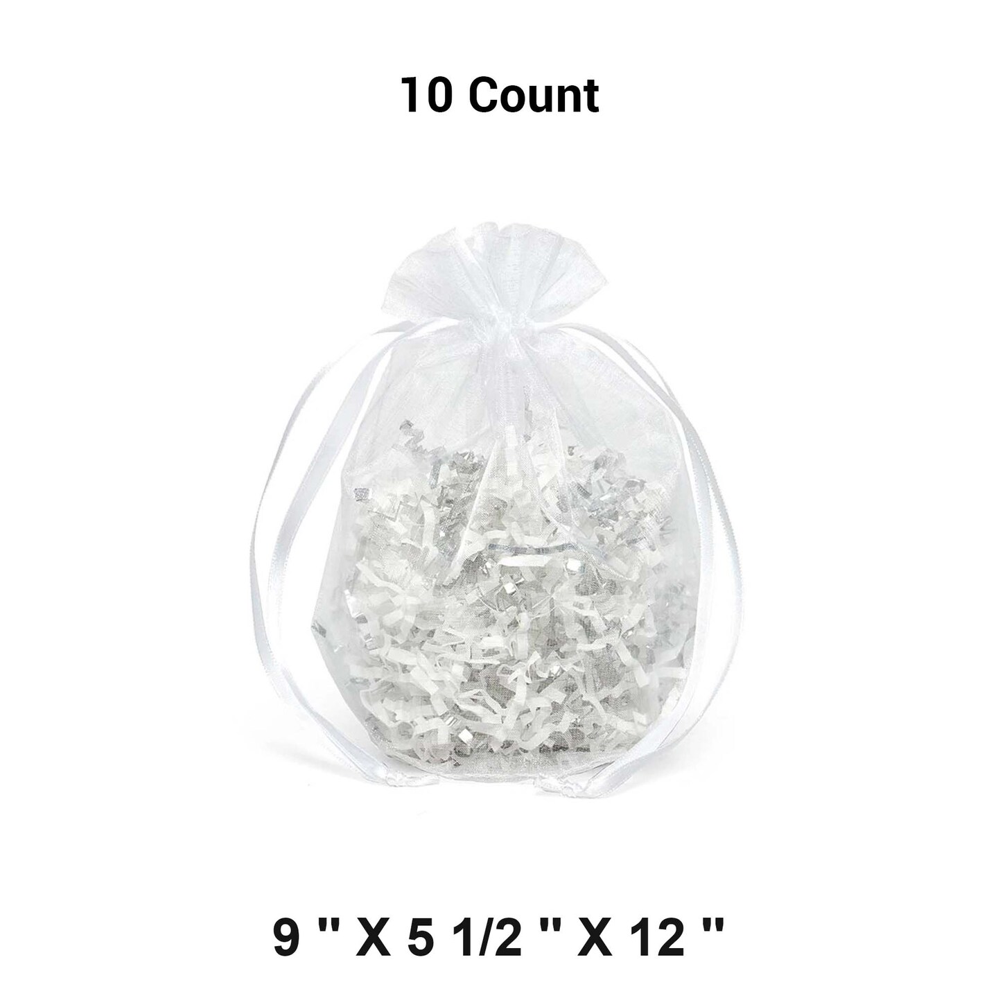 Wide Round Flat Bottom Organza Bags 9 &#x27;&#x27; X 5 1/2 &#x27;&#x27; X 12 &#x27;&#x27; for Favors