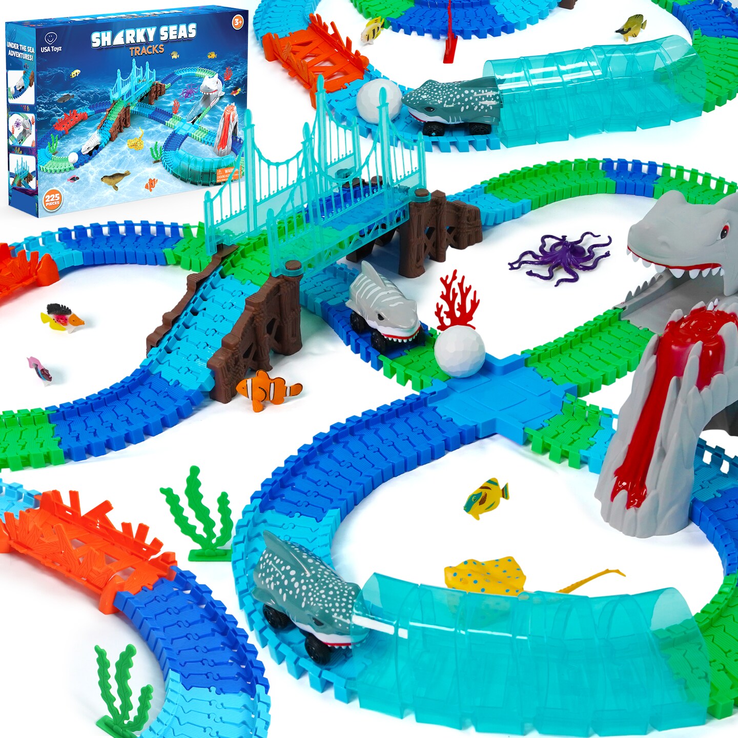 USA Toyz Shark Car Seas Tracks Playset