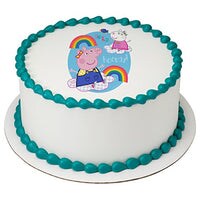 Peppa Pig Hooray PhotoCake® Edible Cake Topper Icing Image for 1/4 Sheet cake or larger