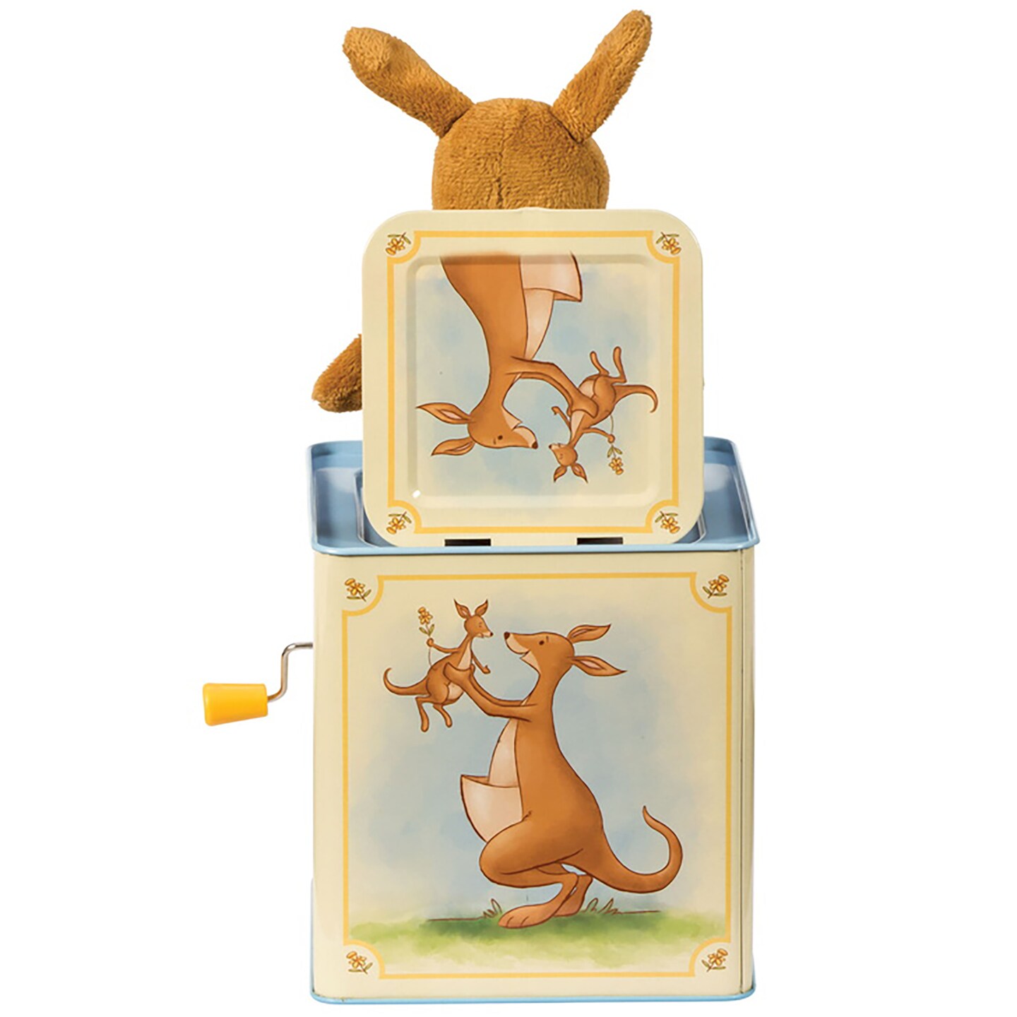 Schylling: Jack In Box - Kangaroo - Classic Pop-Up Music Toy, Momma &#x26; Baby Joey Finger Puppet, Plays Song &#x22;Pop Goes The Weasel&#x22;, Toddler &#x26; Kids 18mo+