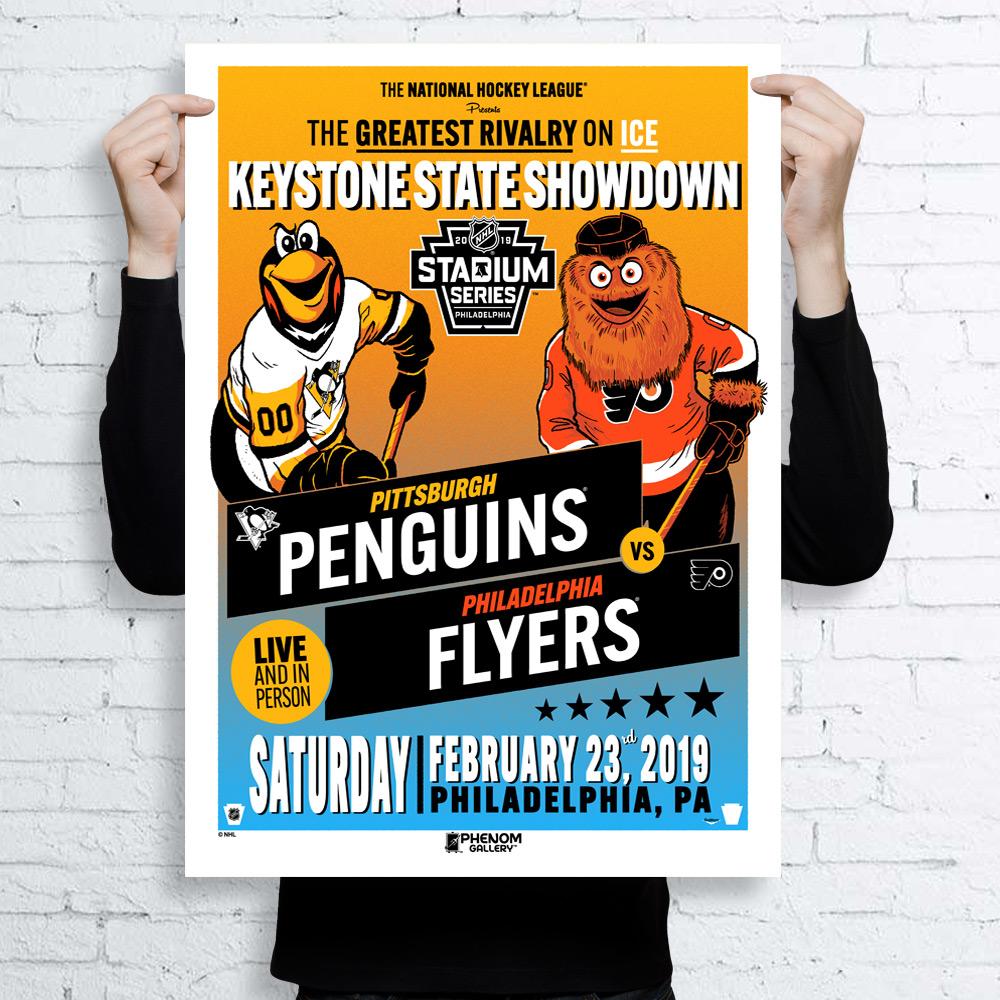 Phenom Gallery NHL Stadium Series 2019 - Penguins vs Flyers Serigraph (Printer Proof)