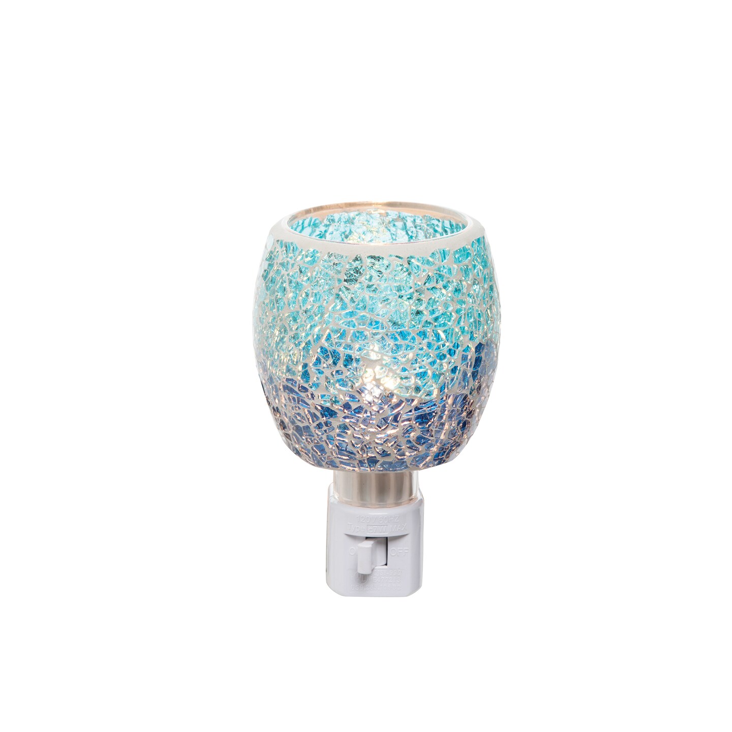 Crackled Teal Glass Nightlight