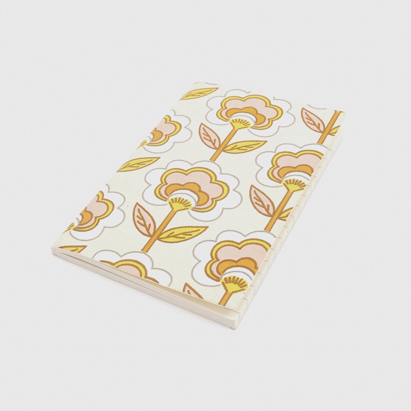 Soft Cover Off White & Orange Handmade Paper Notebooks – Pack of 5, 6x4 Inch Mini Journals for Notes & Sketching