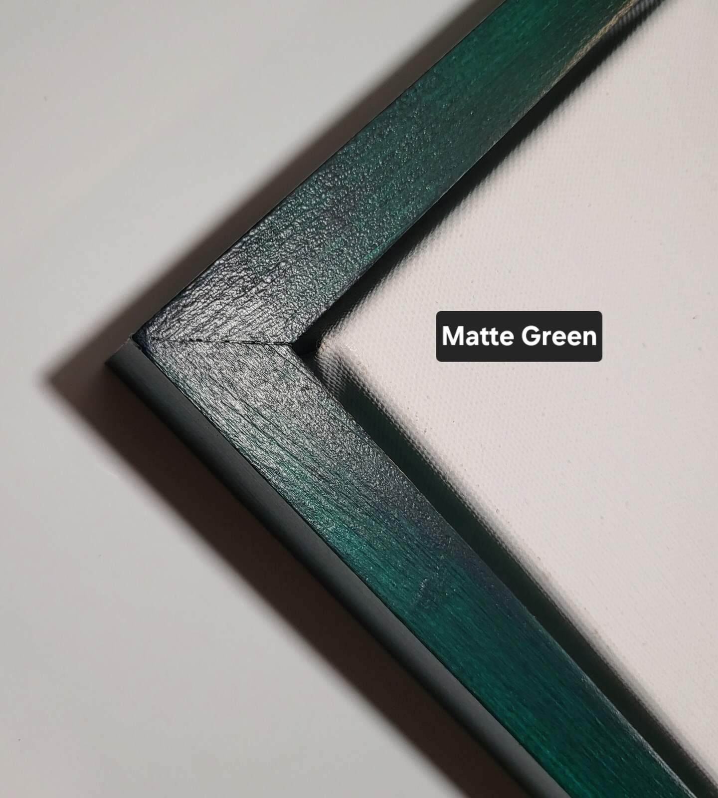 *Matte Green* Thick Border Canvas Floating Frame, Made-to-Order Canvas ...