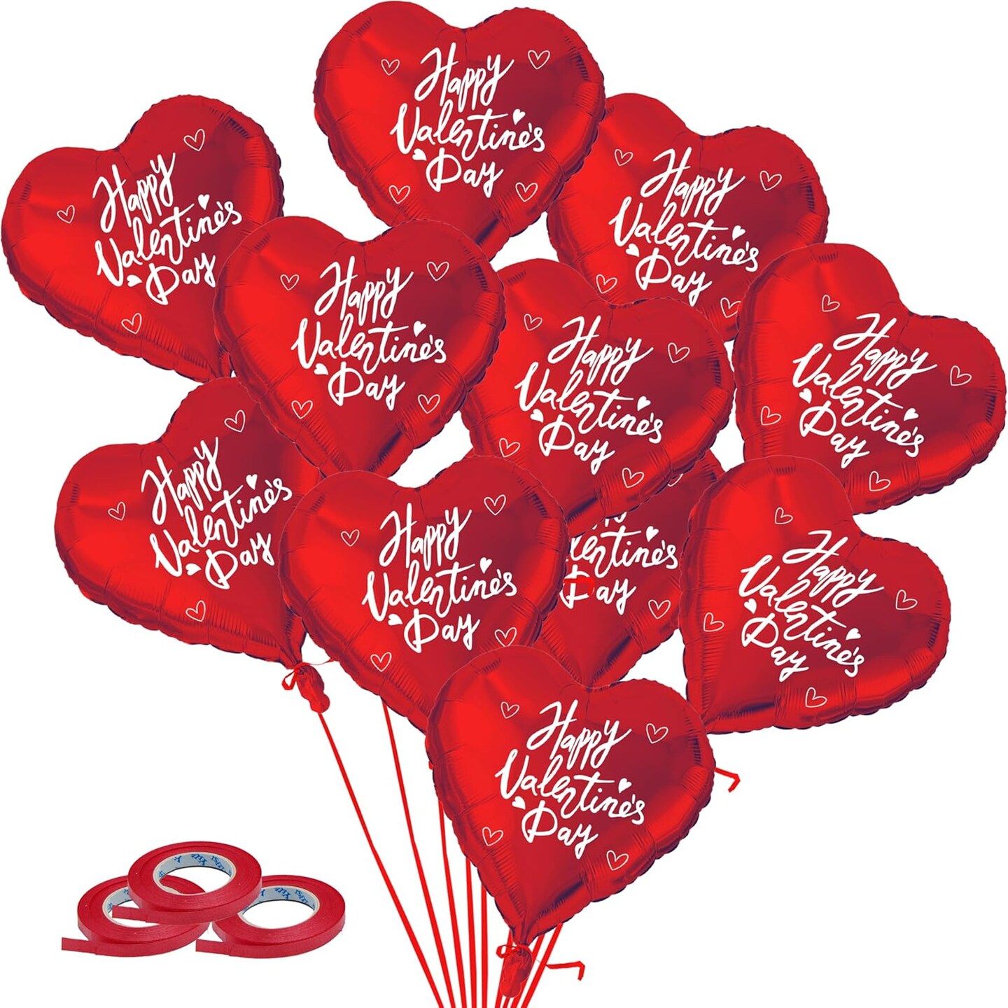 4E's Novelty 30 Pcs Heart Shaped Balloons 18"" for Valentine's Day Decor