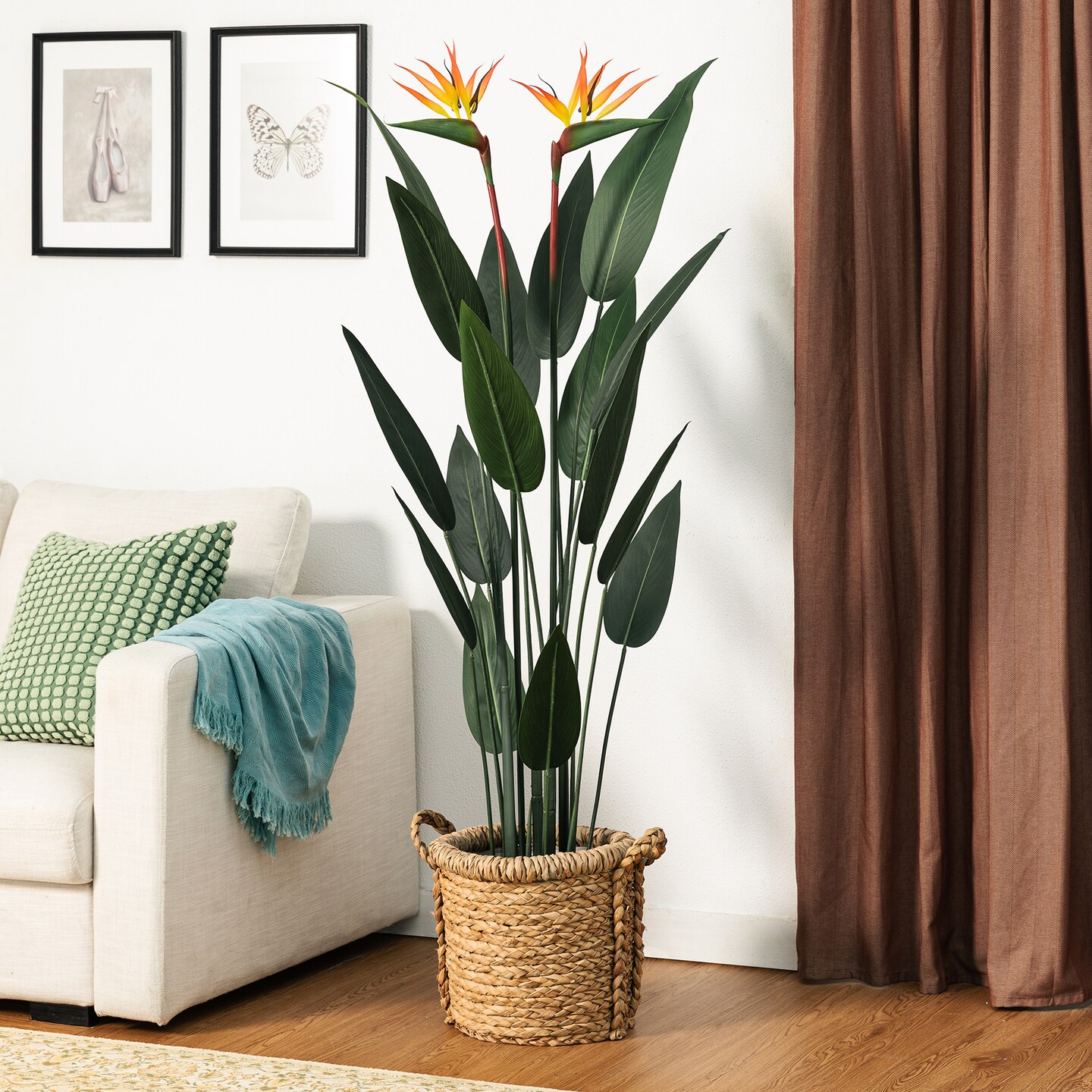 5.25ft. Faux Bird of Paradise Simulates Plants in Pot