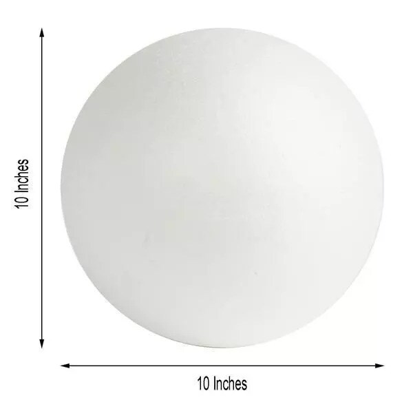 2 pcs 10" White Foam BALLS Wedding Party Art Craft DIY Decorations Supplies