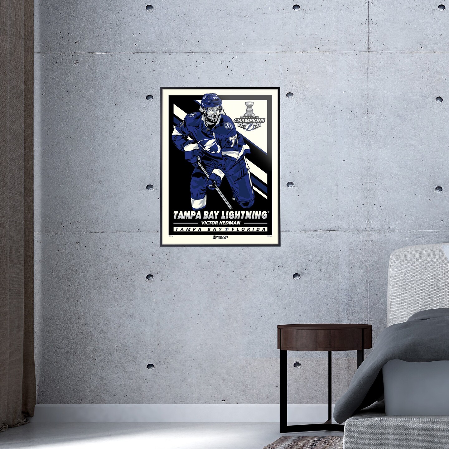 Phenom Gallery Tampa Bay Lightning &#x27;20 Stanley Cup Champions Victor Hedman Deluxe Framed Serigraph