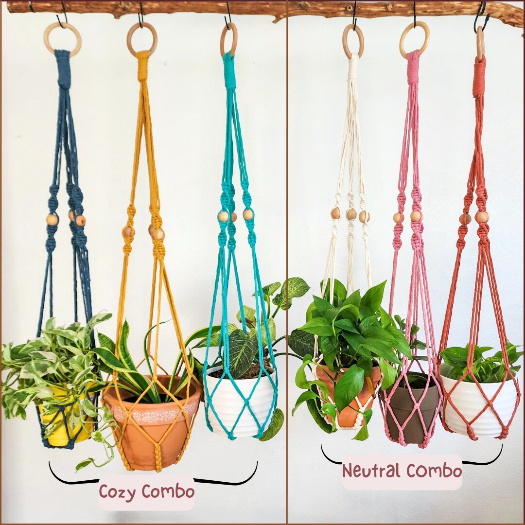 Macrame Plant Hanger With No Tassels, Plant Hanging with Beads, Suitable  for Indoor and Outdoor Use, Sustainable Gifts for Plant Moms | MakerPlace  by Michaels
