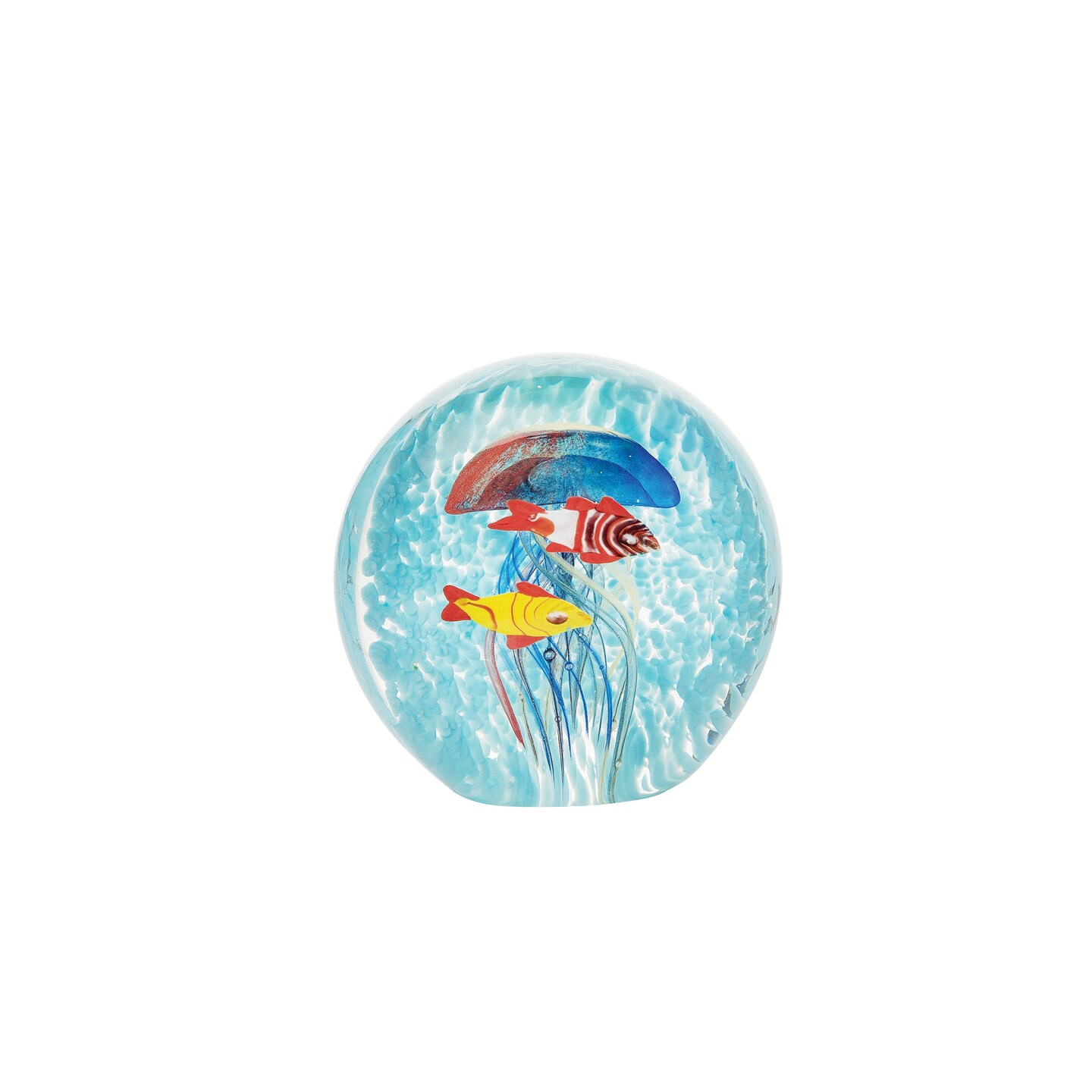 Orange/Blue Jellyfish Paperweight