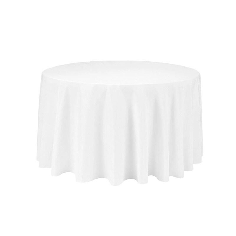 90&#x22; Round Polyester Seamless Tablecloth