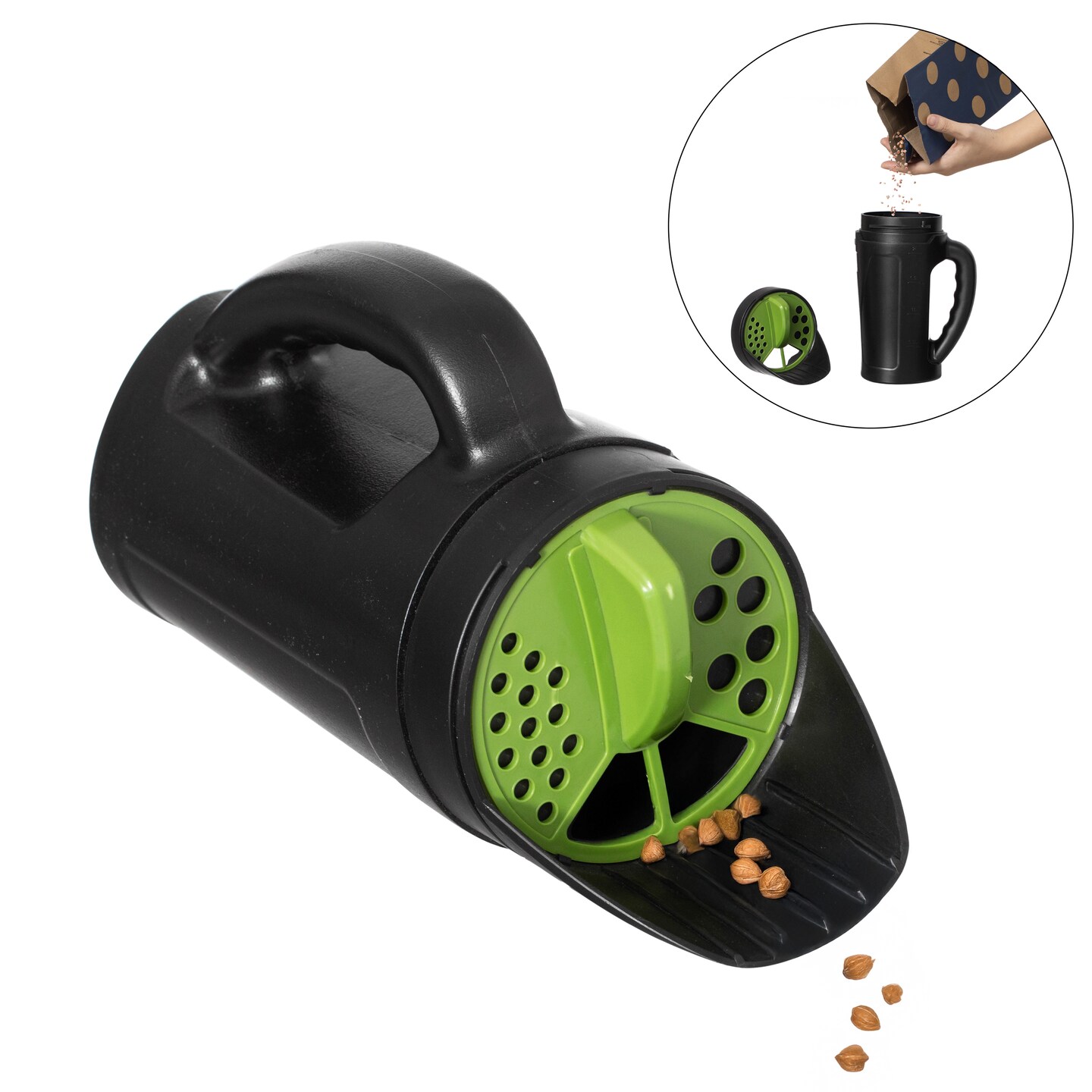 Gardenised Handheld Seed Spreader Versatile Lawn & Garden Tool Adjustable Shaker for Fertilizer Grass Seed Salt Ice Melt Deicer Growth Enhancer & Fish Feed Ideal for Landscaping Sports Fields & Yard