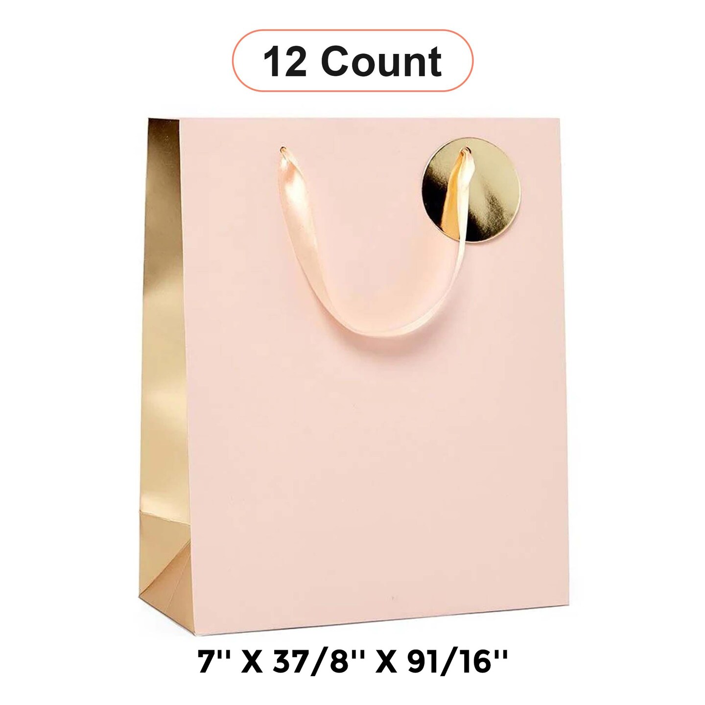 Stylish Two-Tone Metallic Euro Totes 7&#x27;&#x27; x 37/8&#x27;&#x27; x 91/16&#x27;&#x27;