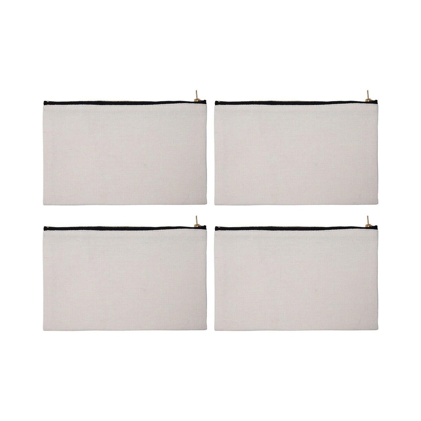Linen Sublimation Cosmetic Bag - 4 Pack