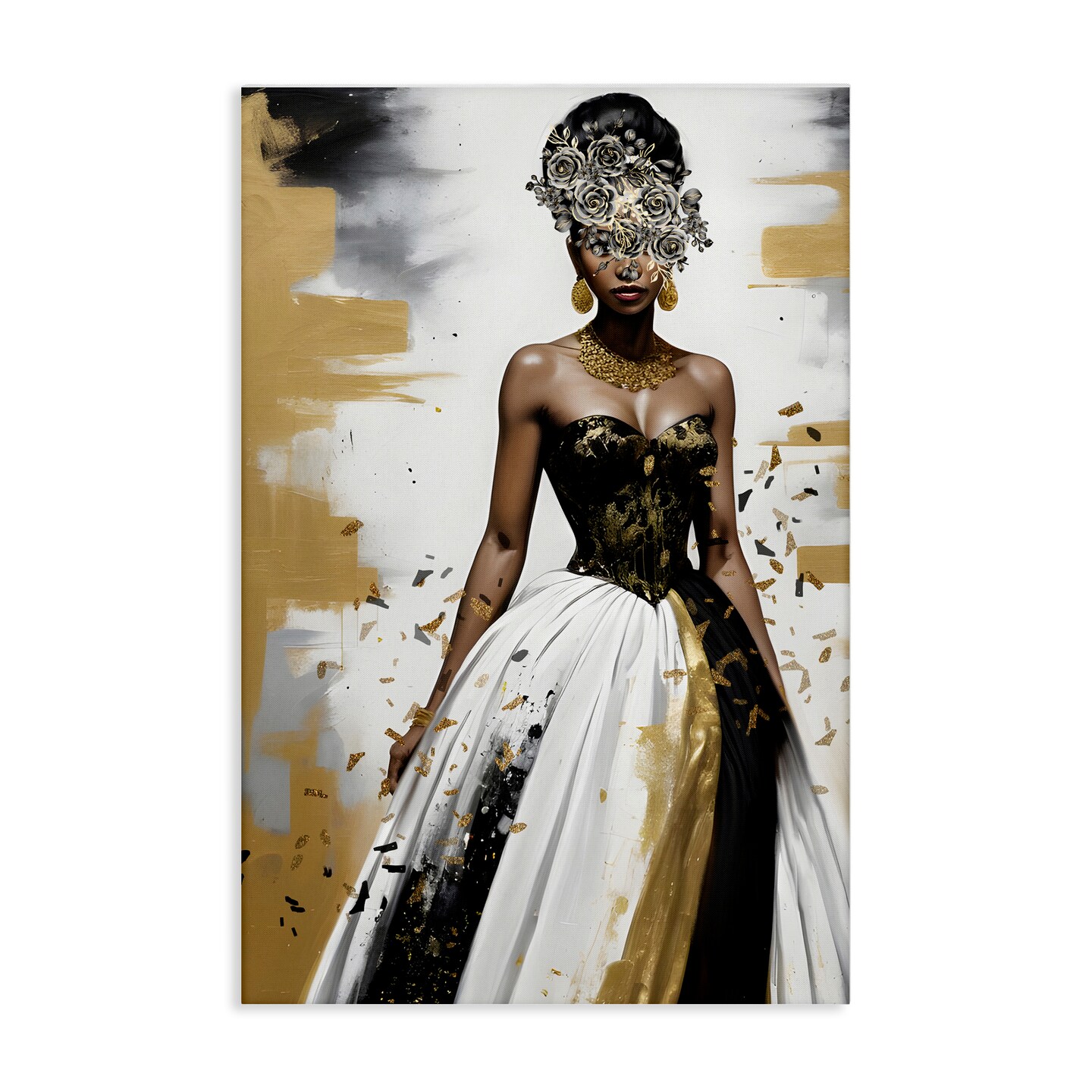 Stupell Industries Elegant Woman Beautiful Gown Canvas Wall Art Design by  Kim Allen, Size: 20 in x 30 in
