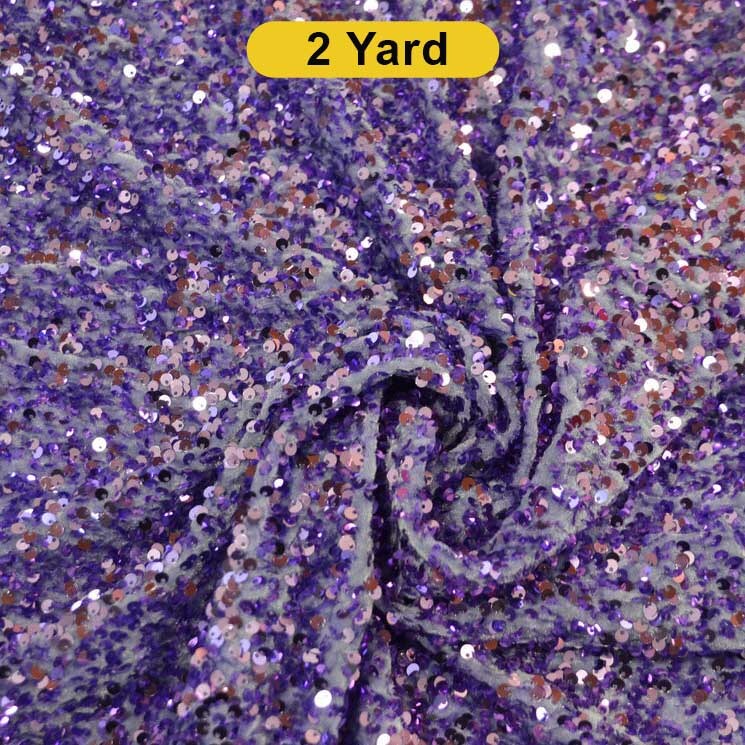 Sequins Stretch Velvet 60" Wide Plush Spandex Velvet Multiple Colors