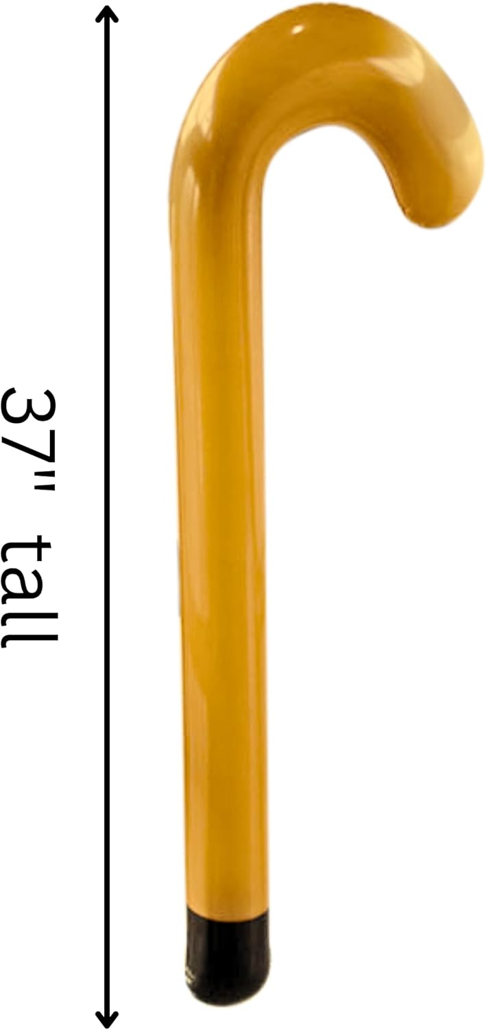 Old Man Inflatable Cane Walking Stick Crutch, Old Age Costume Accessory, Retirement Gag Gift Party Decorations