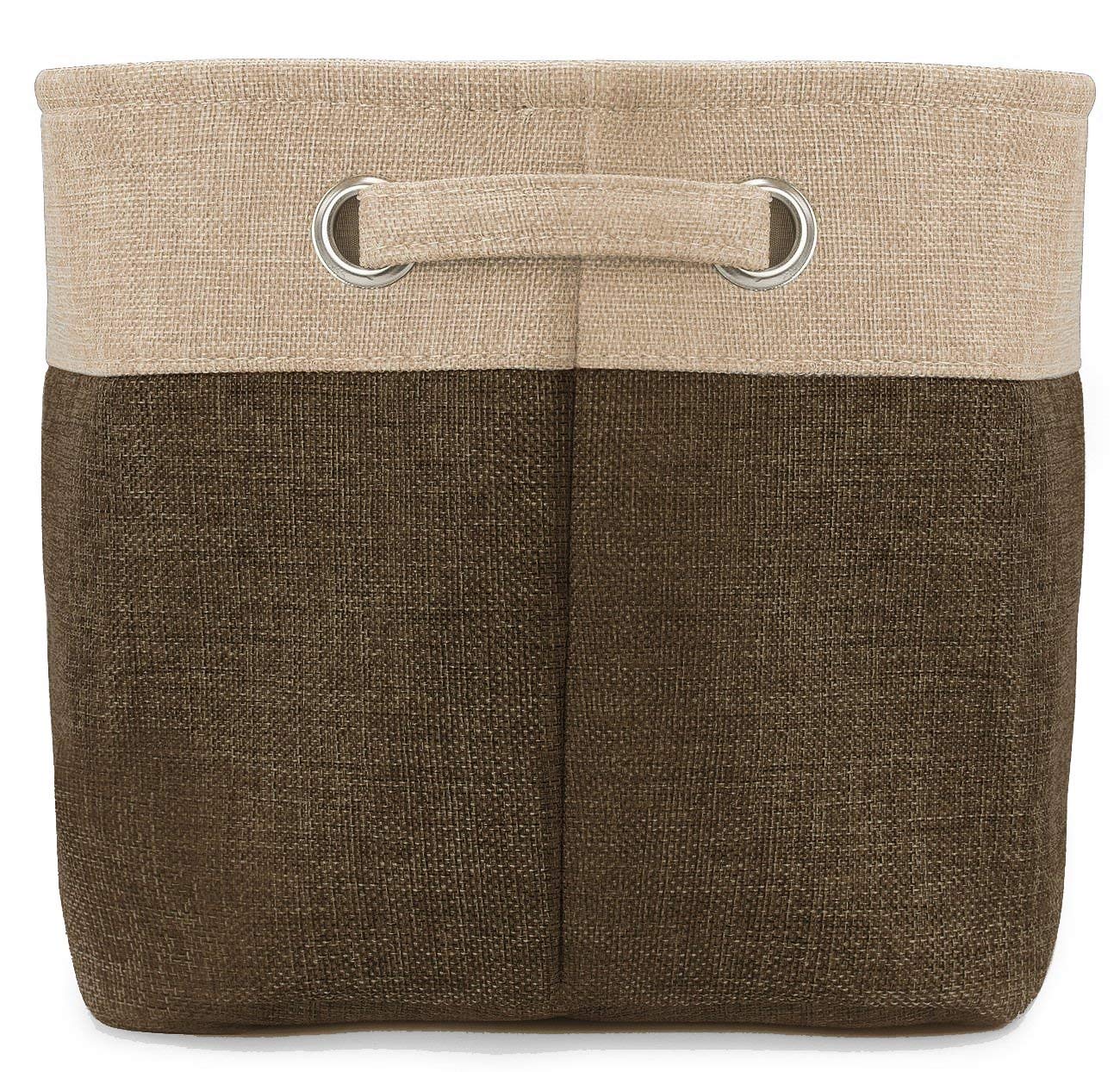 Sorbus Fabric Storage Bins for Shelves - 15 Inch Sturdy Collapsible Storage Bins with 2 Handles, Foldable Baskets for Organizing Home, Closets, Shelf, Toys, Clothes, Large Decorative Storage Baskets