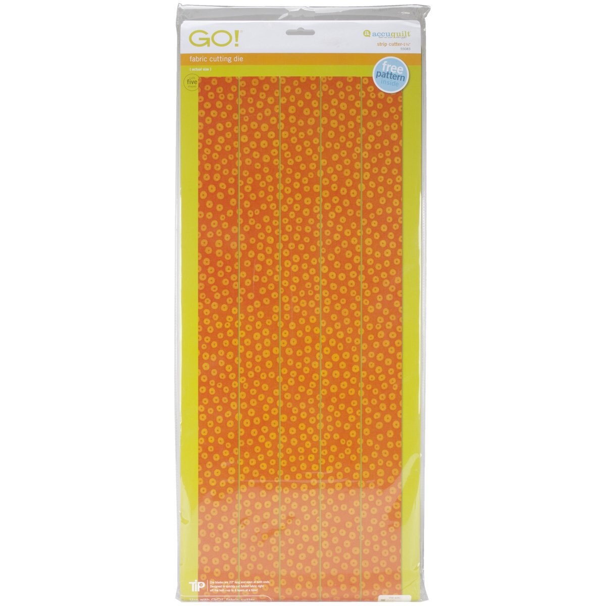 AccuQuilt GO! Strip Cutter-1 3/4&#x22; (1 1/4&#x22; Finished) - Perfect Fabric Cutting Machine for Quilting, Appliqu&#xE9;, and Scrapbooking - Cuts 5 Strips for Narrow Borders and Sashing