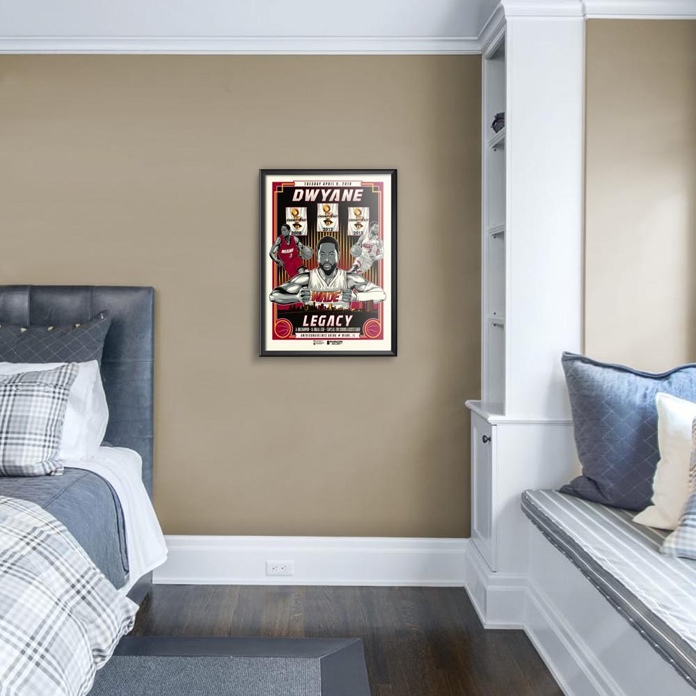 Phenom Gallery Miami Heat Dwyane Wade Legacy - Last Game Framed Serigraph (Printer Proof)