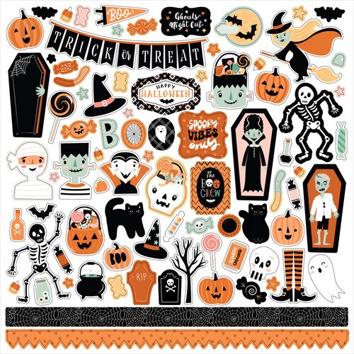 Echo Park Spooktacular Halloween 12 x 12 Cardstock Element Stickers