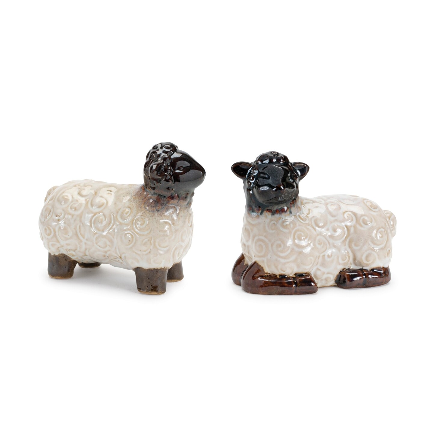 Melrose Curly Mini Sheep Figurines - 4&#x22; - Set of 6