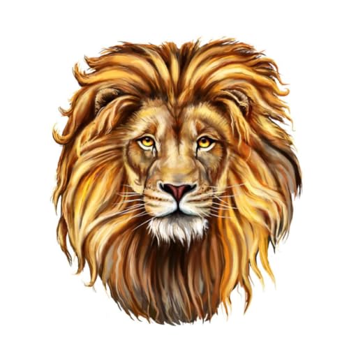 Lion with a Full Mane Edible Cake Topper- 8&#x22; Round