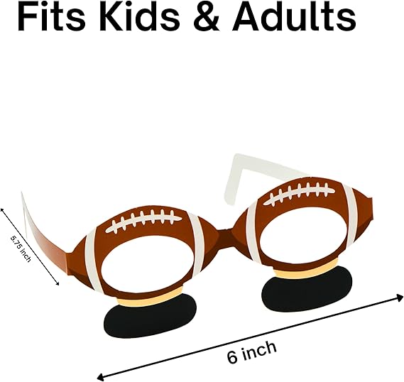 4E&#x27;s Novelty 24 36 Pack Football Party Paper Glasses Bulk &#x2013; Football Party Favors for Kids 8-12 &#x2013; Football Party Supplies &#x2013; Football Themed Party Decorations