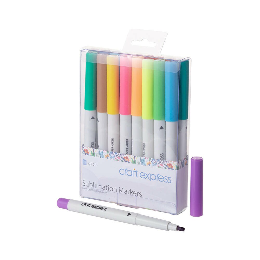 Assorted Colors Joy Sublimation Markers - 18 Pack
