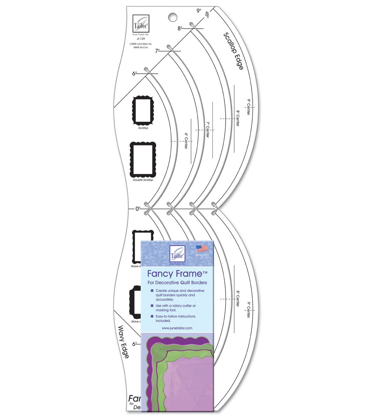 June Tailor 18-Inch-by-6-1/2-Inch Fancy Frame Decorative Quilt Borders