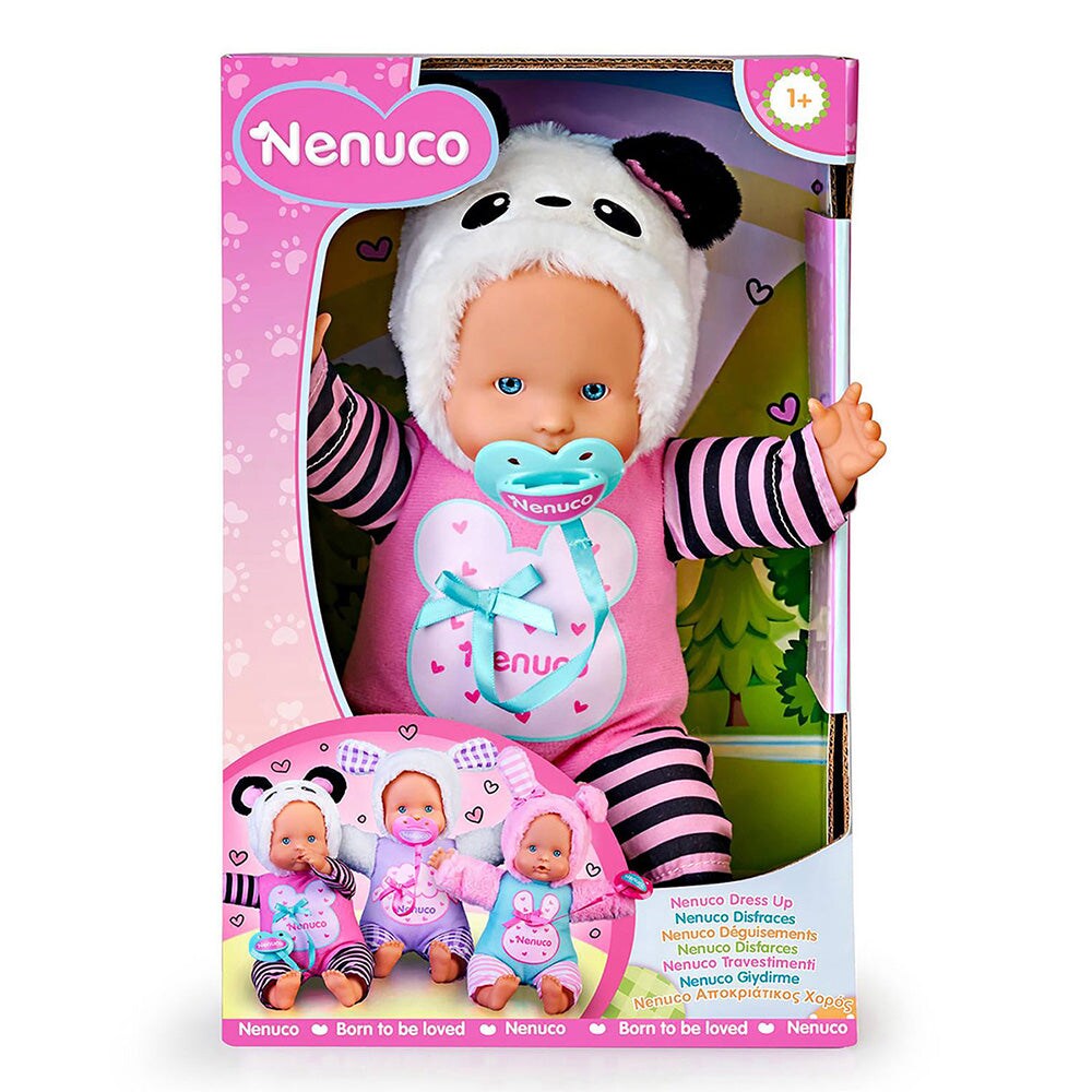 Nenuco Dress Up Baby Doll with Panda Outfit, 12&#x22; Doll