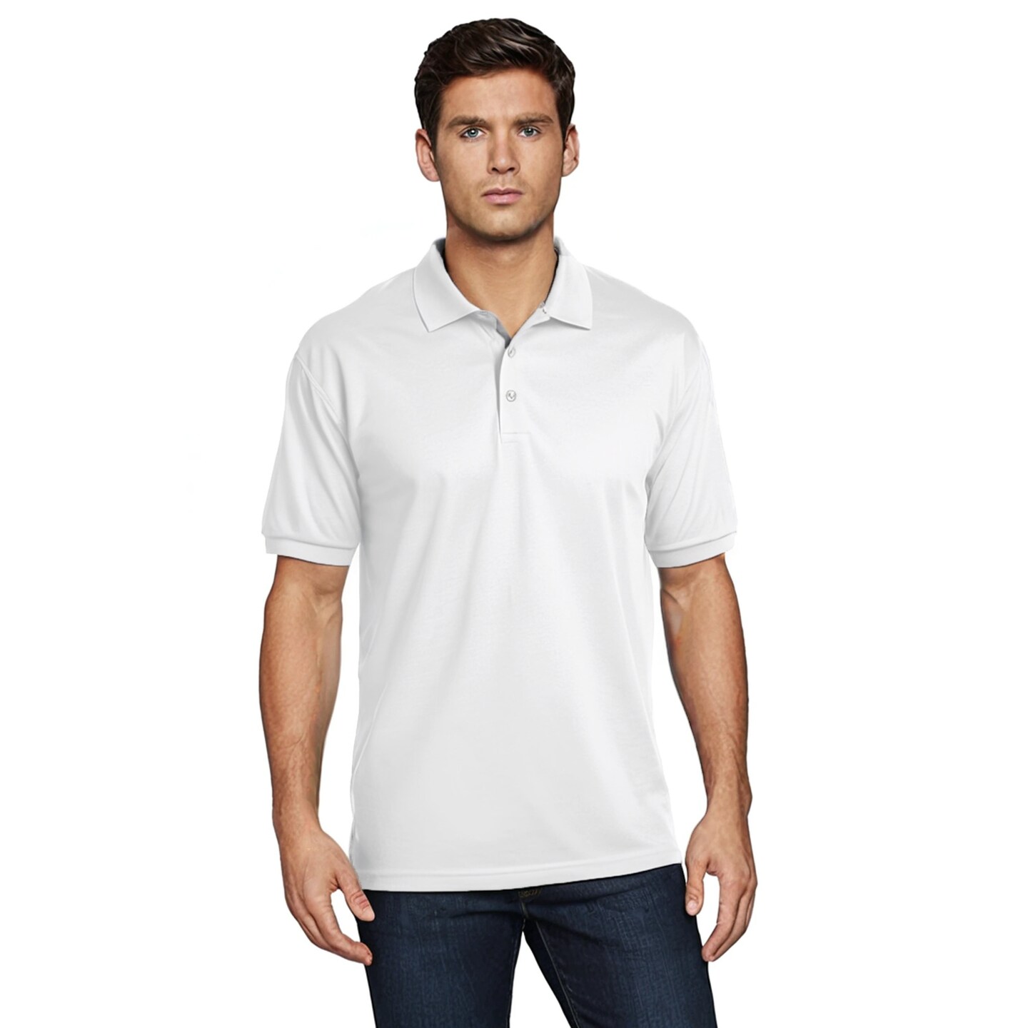 Gildan Jersey Short Sleeve Polo T-Shirt for Men Mix Colour Adult Dryblend Tee