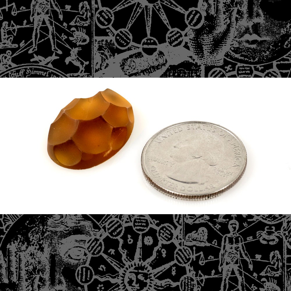 25mm x 18mm Glass Honeycomb Cabochon - One - XXX - CAB35