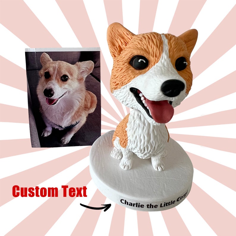 Custom Bobbleheads: Pet Bobblehead | Fully Customizable Bobblehead for Dog or Cat | Personalized Bobblehead