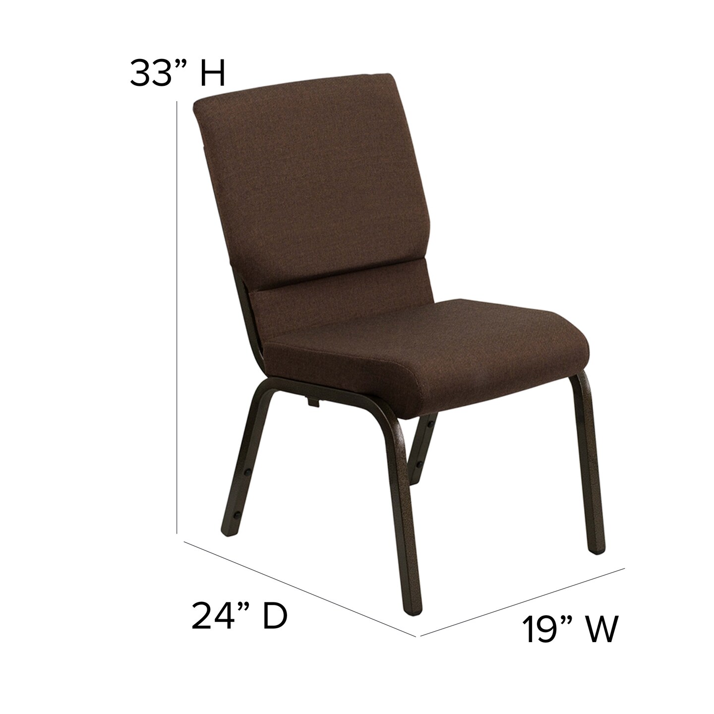 Emma and Oliver Stacking Auditorium Chair with 19&#x22; Seat